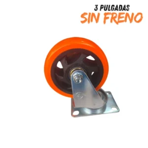 Rueda giratoria de 3 pulgadas 70kg sin freno